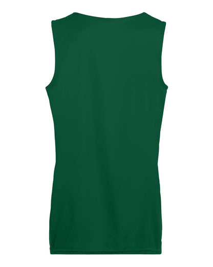 Augusta Sportswear Women's Reversible Wicking Tank Top 147 #color_Dark Green/ White