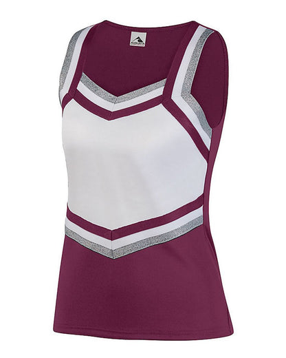 Augusta Sportswear Women's Pike Shell 9140 #color_Maroon/ White/ Metallic Silver