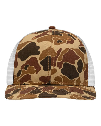 Sportsman Traditional Lo-Pro Mesh Back Trucker Fit Cap SP1450 #color_Chino Duck Camo/ White