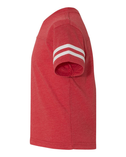 Rabbit Skins Toddler Football Fine Jersey Tee 3037 #color_Vintage Red/ White