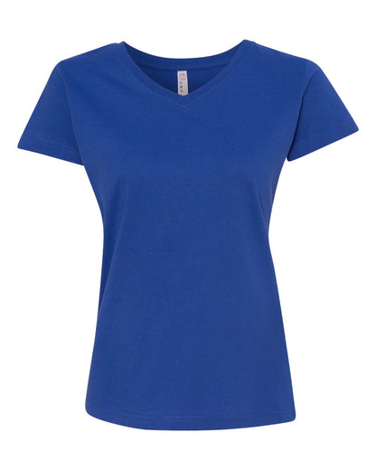 LAT Women's Fine Jersey V-Neck Tee 3507 #color_Royal