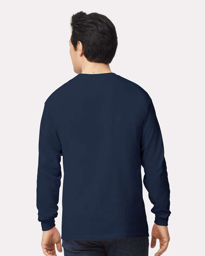 Gildan Unisex Ultra Cotton® Long Sleeve T-Shirt 2400 #colormdl_Navy