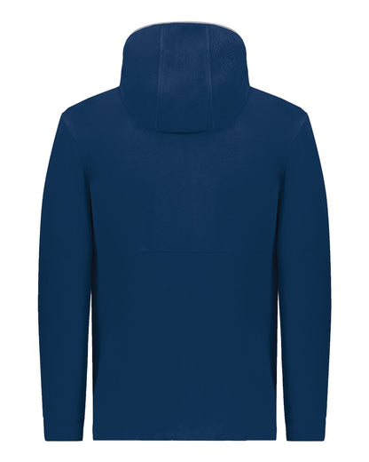 Augusta Sportswear Youth Eco Revive™ Polar Fleece Hooded Full-Zip Jacket 6859 #color_Navy