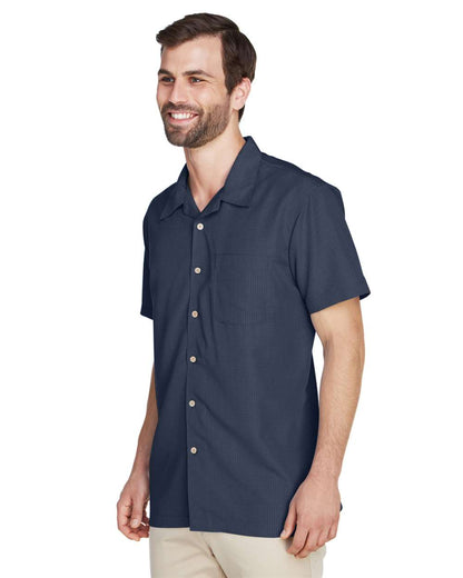Harriton Men's Barbados Textured Camp Shirt M560 #colormdl_Navy
