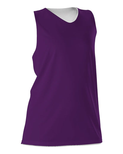 Alleson Athletic Women's Reversible Racerback Tank 506CRW #color_Purple/ White