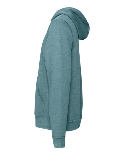 BELLA + CANVAS Unisex Sponge Fleece Hoodie Sweatshirt 3719 #color_Heather Deep Teal