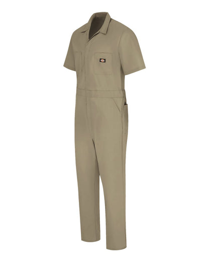 Dickies Men's Tall Short Sleeve Coverall 3339T #color_Khaki