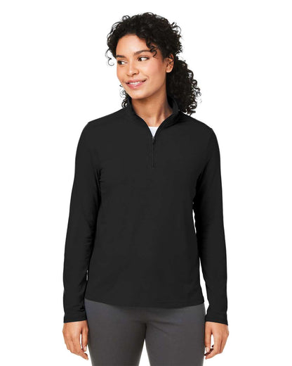 Devon & Jones Women's Raleigh Stretch Quarter-Zip Pullover DG425W #colormdl_Black