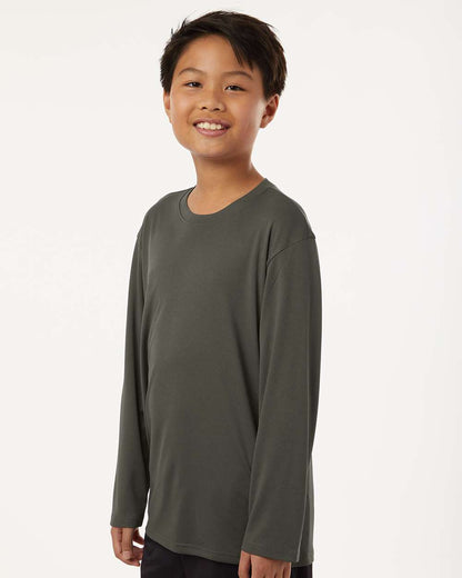 AllPro Youth Pro-Lock Performance Long Sleeve T-Shirt 48400Y #colormdl_Charcoal