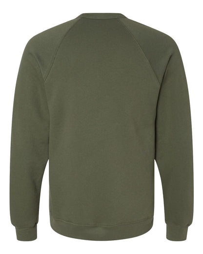 BELLA + CANVAS Sponge Fleece Raglan Crewneck Sweatshirt 3901 #color_Military Green