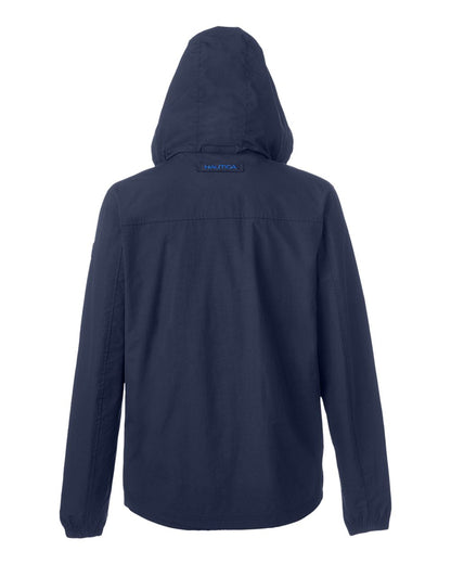 Nautica Men's Voyage Hooded Rain Jacket N17182 #color_Navy