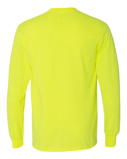 Gildan Unisex Heavy Cotton™ Long Sleeve T-Shirt 5400 #color_Safety Green