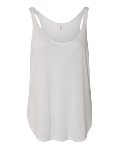 BELLA + CANVAS Women's Flowy Tank with Side Slit 8802 #color_White