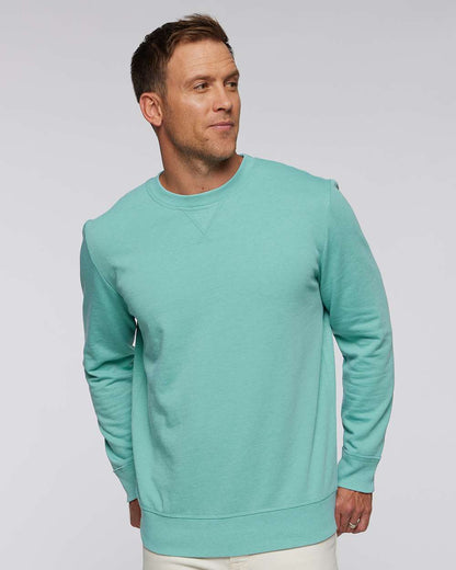 LAT Unisex Vintage Wash Fleece Crewneck Sweatshirt 6935 #colormdl_Washed Saltwater