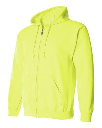 Gildan Unisex Heavy Blend™ Full-Zip Hooded Sweatshirt 18600 #color_Safety Green