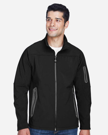 North End Men's Three Layer Fleece Bonded Shell Technical Jacket 88138 #colormdl_Black