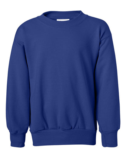 Hanes Youth EcoSmart® Crewneck Sweatshirt P360 #color_Deep Royal