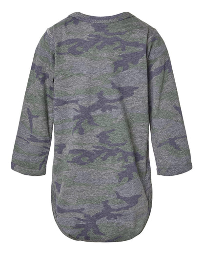 Rabbit Skins Infant Fine Jersey Long Sleeve Bodysuit 4421 #color_Vintage Camo