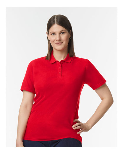 Gildan Women's Softstyle® Pique Polo 64800L #colormdl_Cherry Red