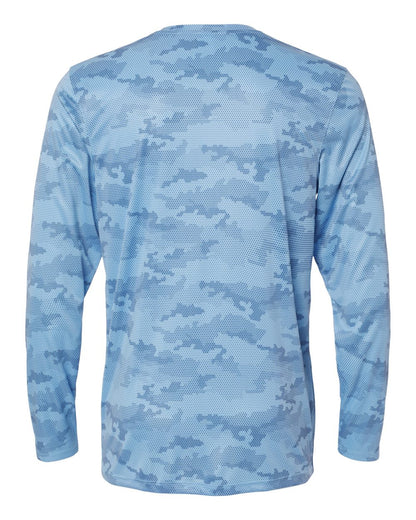 Paragon Unisex Pompano Performance Camo Long Sleeve T-Shirt 217 #color_Blue Mist