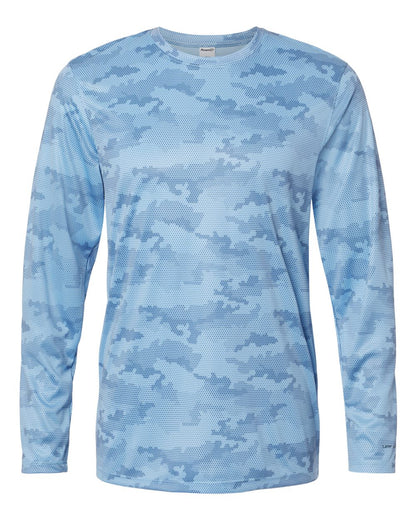 Paragon Unisex Pompano Performance Camo Long Sleeve T-Shirt 217 #color_Blue Mist