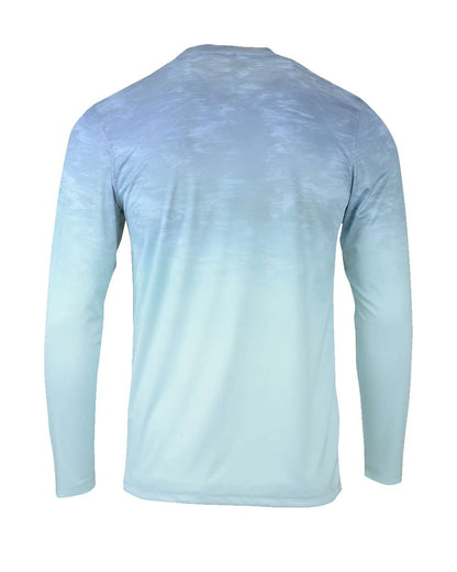 Paragon Unisex Montauk Oceanic Fade Performance Long Sleeve T-Shirt 229 #color_Blue Aqua Fade
