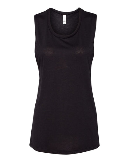 BELLA + CANVAS Women's Flowy Scoop Muscle Tank 8803 #color_Black