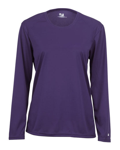 Badger Women's B-Core Long Sleeve T-Shirt 4164 #color_Purple