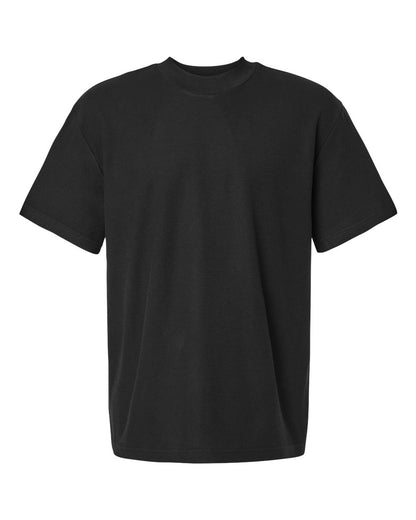 American Apparel Pique Mockneck Tee 1PQ #color_Black