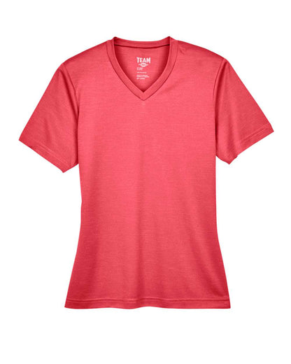 Team 365 Women's Sonic Heather Performance T-Shirt TT11HW #color_Sport Red Heather