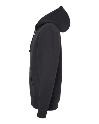 Independent Trading Co. Unisex Heavyweight Full-Zip Hooded Sweatshirt IND4000Z #color_Black