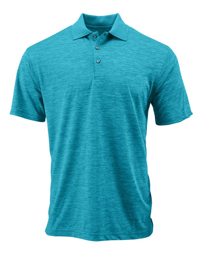 Paragon Men's Dakota Striated Heather Polo 130 #color_Turquoise Heather