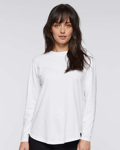 LAT Women's Fine Jersey Long Sleeve Tee 3508 #colormdl_White