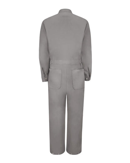 Red Kap Men's Zip-Front Cotton Coverall CC18 #color_Grey