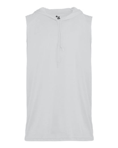 Badger Youth B-Core Sleeveless Hooded T-Shirt 2108 #color_White