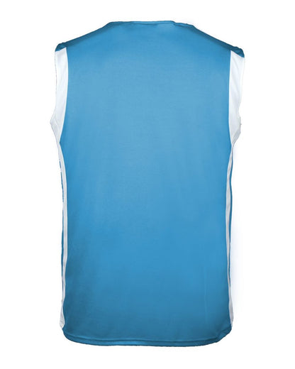 Alleson Athletic Youth B-Core B-Slam Reversible Tank Top 2551 #color_Columbia Blue/ White