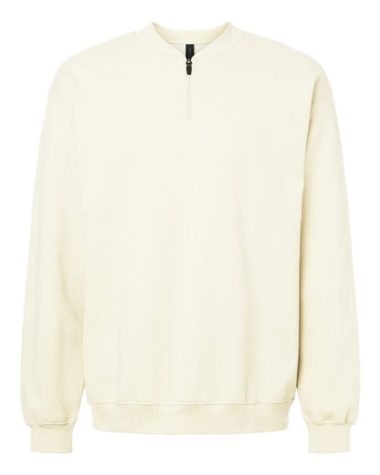 Gildan Unisex Softstyle® Midweight 1/4 Zip Sweatshirt SF008 #color_Off White