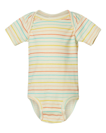 Rabbit Skins Infant Fine Jersey Bodysuit 4424 #color_Sunkissed Stripe