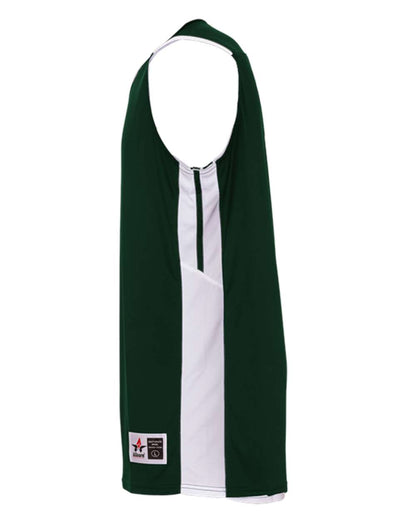 Alleson Athletic Youth Crossover Reversible Jersey 590RSPY #color_Forest/ White