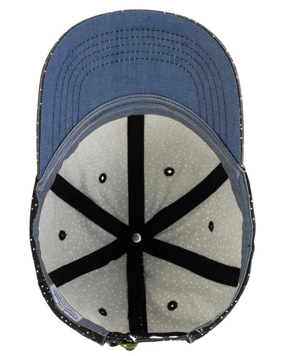 Infinity Her Women's Garment-Washed Fashion Print Cap HATTIE #color_Black/ White Polka Dots