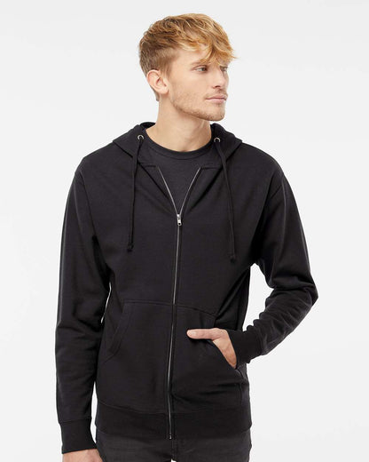 Independent Trading Co. Unisex Midweight Full-Zip Hooded Sweatshirt SS4500Z #colormdl_Black