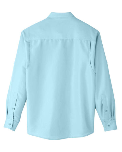 Harriton Men's Key West Performance Staff Shirt M580L #color_Cloud Blue