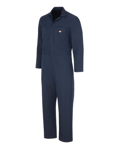 Dickies Basic Blended Long Sleeve Coverall - Tall Sizes 4861T #color_Dark Navy
