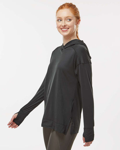 Holloway Women's Eco Revive™ Ventura Soft Knit Hooded Sweatshirt 222798 #colormdl_Black