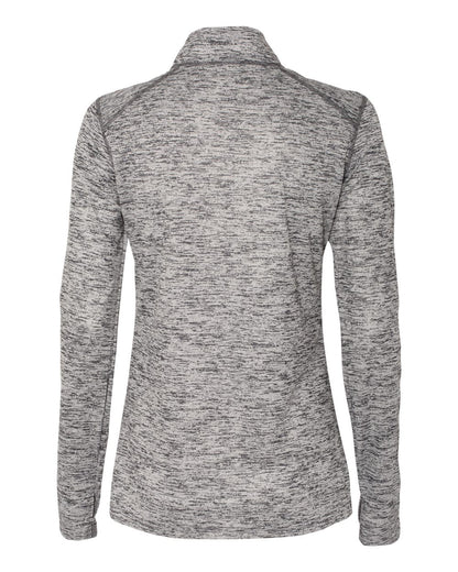 Badger Women’s Tonal Blend Quarter-Zip Pullover 4173 #color_Graphite Tonal Blend