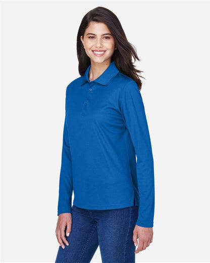 CORE365 Women's Pinnacle Performance Long Sleeve Piqué Polo 78192 #colormdl_True Royal