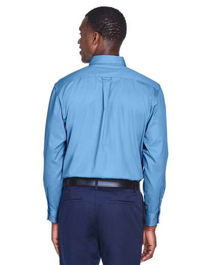 Harriton Men's Easy Blend™ Twill Shirt M500 #colormdl_Light College Blue