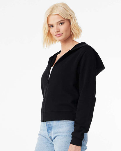 BELLA + CANVAS FWD Fashion Women's Sponge Fleece Full-Zip Hoodie 7539 #colormdl_Black