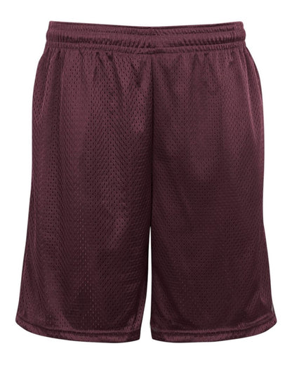 Badger Pro Mesh 9" Shorts with Pockets 7219 #color_Maroon