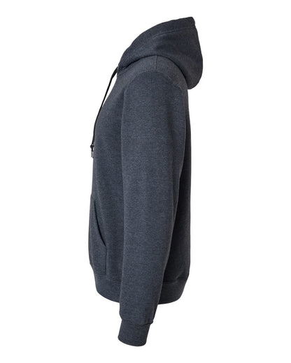 JERZEES Unisex Eco™ Premium Blend Ring-Spun Hooded Sweatshirt 700MR #color_Black Ink Heather